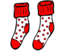 Red And White Spotty Socks Image